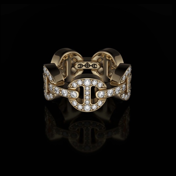 Hoorsenbuhs Classic Tri-Link Antiquated Ring - Picture 5 of 6